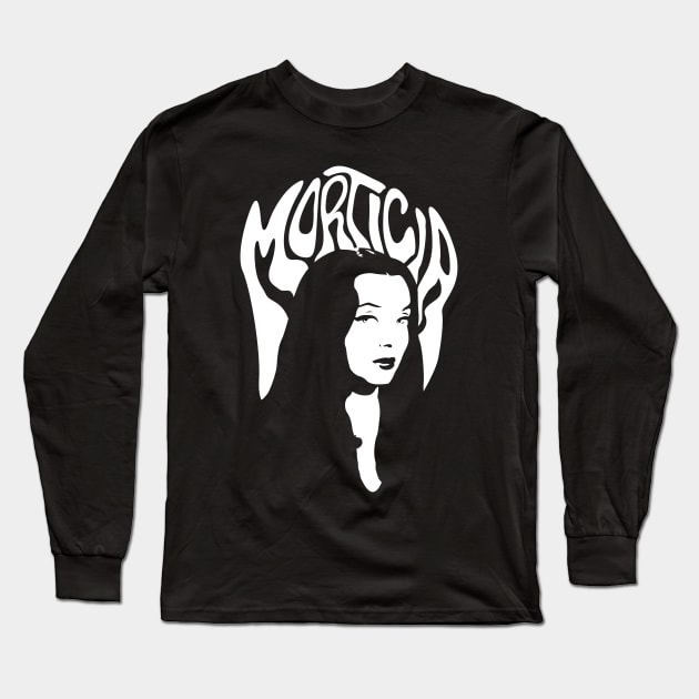 Morticia Addams Long Sleeve T-Shirt by barda